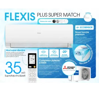 Conditioner HAIER FLEXIS Plus DC Inverter Super Match AS35S2SF1FA-WH-1U35S2SM1FA (alb mat)