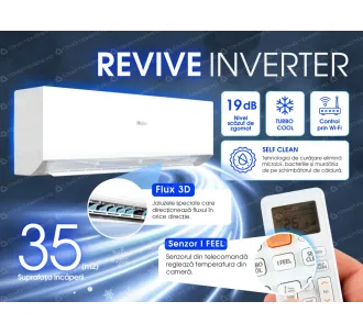 Conditioner HAIER REVIVE Plus DC Inverter R32 AS35RBAHRA-PL 1U35YESFRA-4 (Încălzire pana la -20°C)