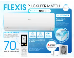 Conditioner HAIER FLEXIS Plus DC Inverter Super Match AS71S2SF1FA-WH-1U71S2SR2FA (alb mat)