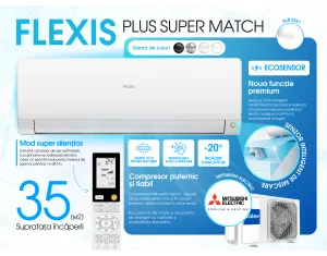 Conditioner HAIER FLEXIS Plus DC Inverter Super Match AS35S2SF1FA-WH-1U35S2SM1FA (alb mat)