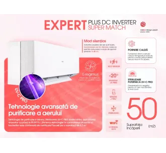 Condiționer HAIER EXPERT Plus DC Inverter Super Match AS50XCAHRA -1U50S2SJ2FA
