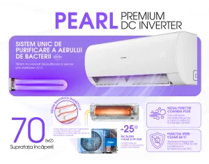 Conditioner HAIER PEARL Premium DC Inverter R32 AS71PEPHRA-PRE 1U68WEGFRA-H (Încălzire pîna la - 25°C)