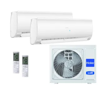 Set sistemului de climatizare Haier cu 2 unitati interioare 35 m²+25 m²