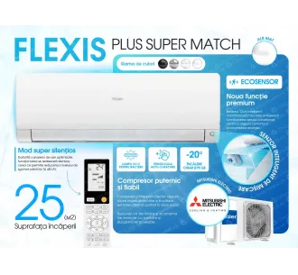 Conditioner HAIER FLEXIS Plus DC Inverter Super Match AS25S2SF1A-WH-1U25S2SM1FA (alb mat)