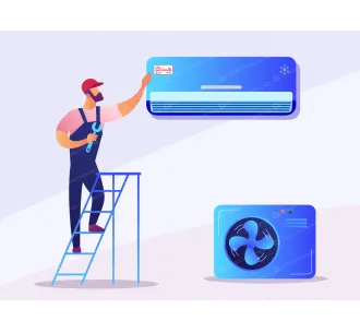 Стандартная установка кондиционера мощностью 12000 BTU (3,1 - 4,1 кВт)