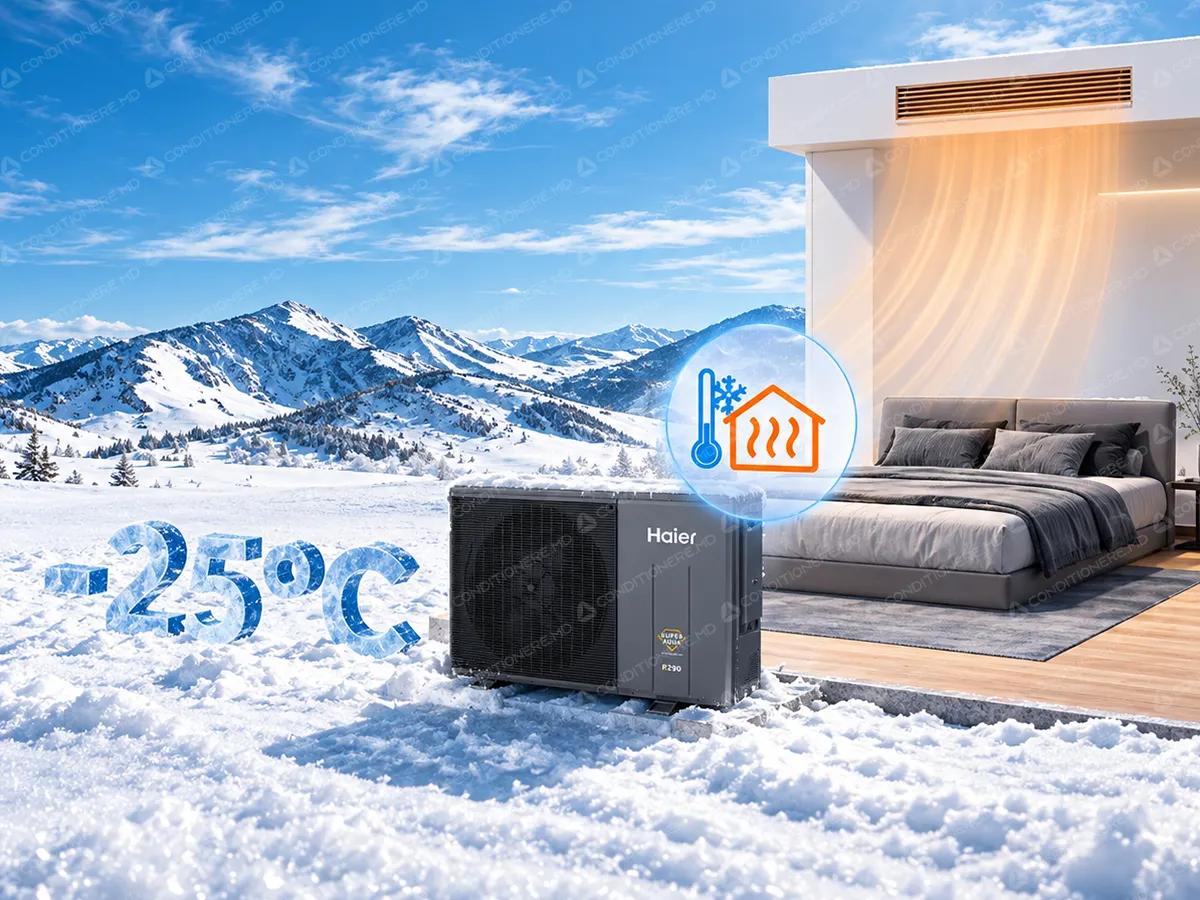 Pompă de căldură Haier SUPER AQUA Monobloc GT R290, 14 kW, 1Ph, AW142MXGHA