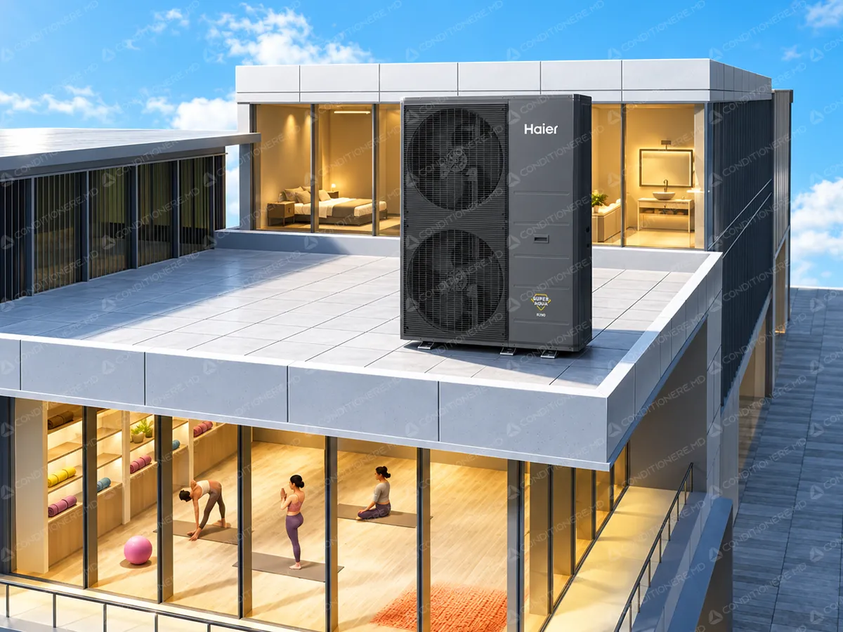 Pompă de căldură Haier SUPER AQUA Flexi R290, 35 kW, 3Ph, AW35NMYGHA