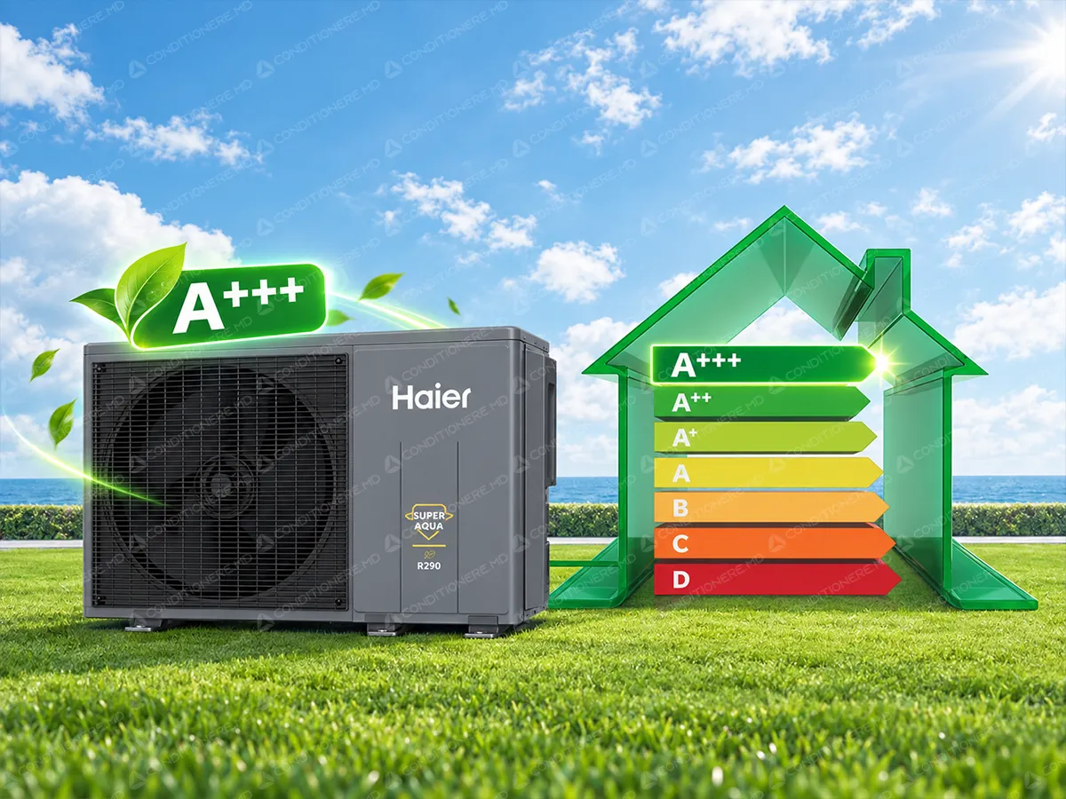 Pompă de căldură Haier SUPER AQUA Hydro Split GT R290, 6 kW, 1Ph, AW062HUGHA + HU102WAHYB
